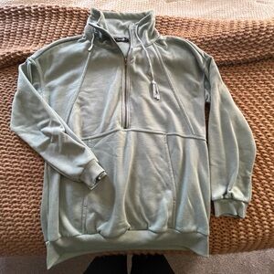 Mint Green Half Zip Sweater